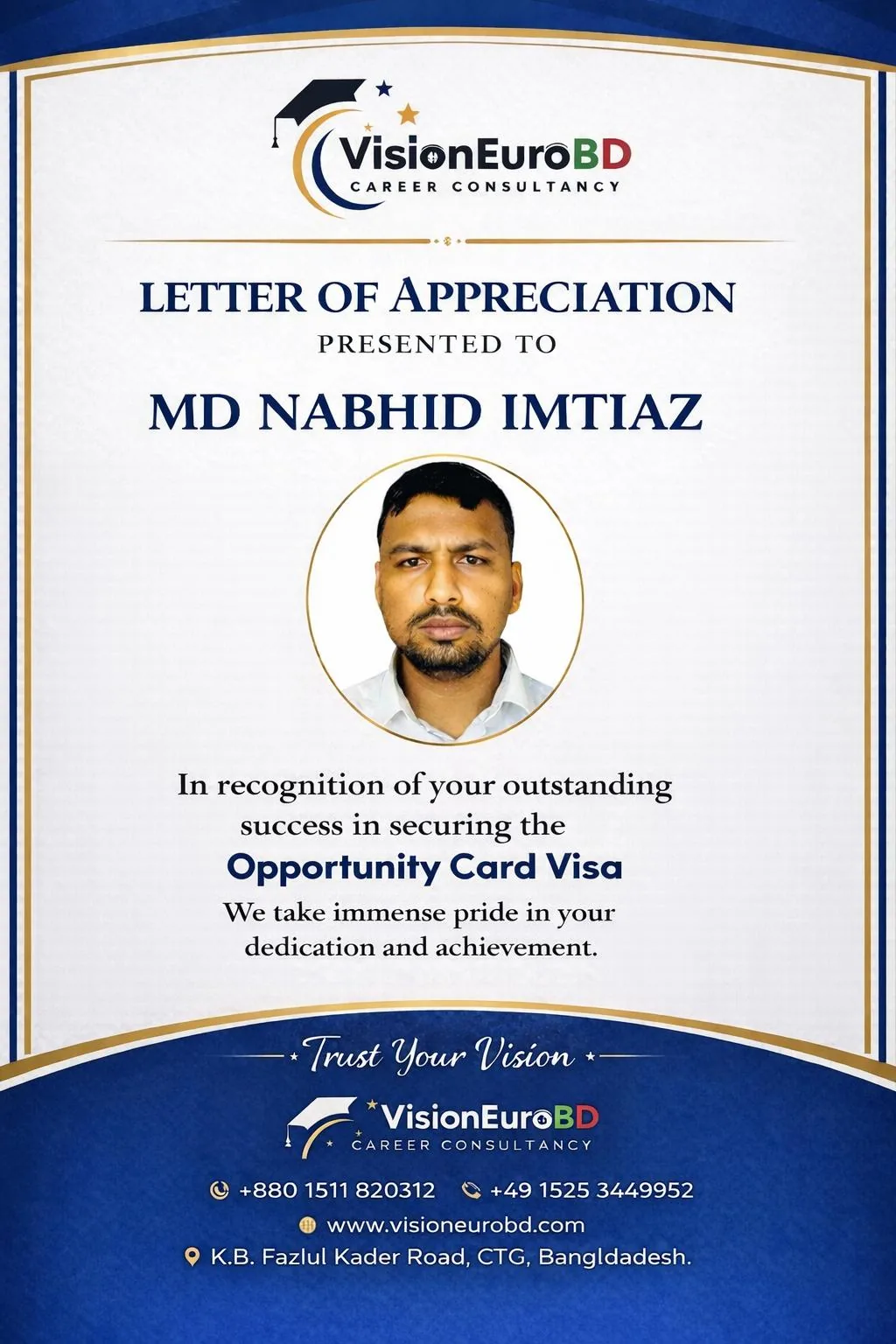 Letter of Appreciation